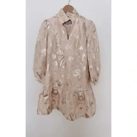 Tuckernuck NEW Bellini Fil Coupe Champagne Palmerston Formal Mini Dress Large